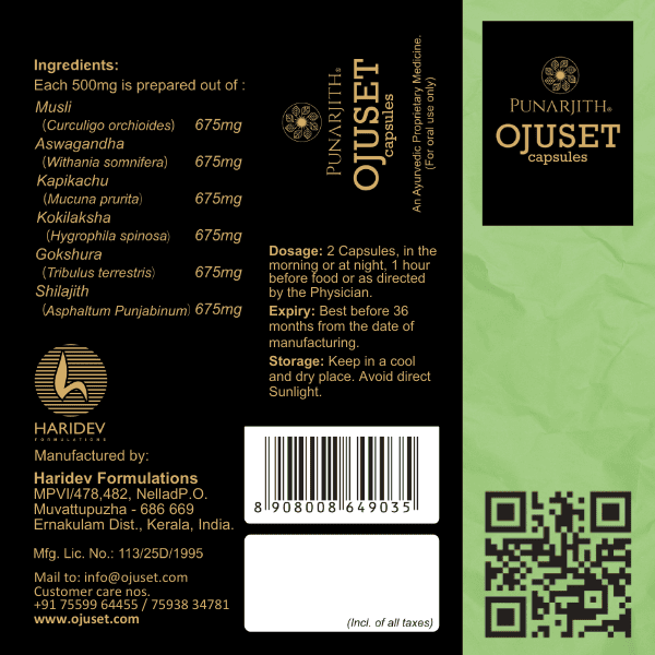 6 Potential Herbal Ingredients and Quantity on Ojuset Capsules 6 Potential Herbal Ingredients and Quantity on Ojuset Capsules