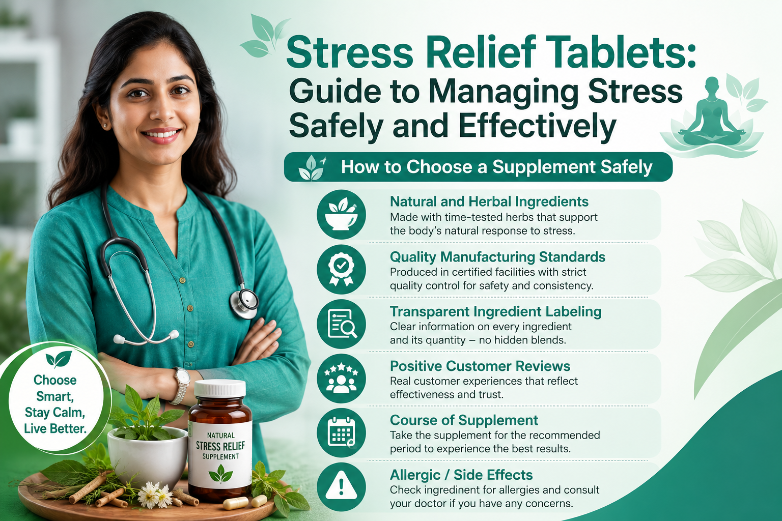Stress Relief Tablets Guide to Managing Stress Safely and Effectively How to Choose a Supplement Safely